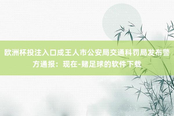 欧洲杯投注入口成王人市公安局交通科罚局发布警方通报：现在-赌足球的软件下载