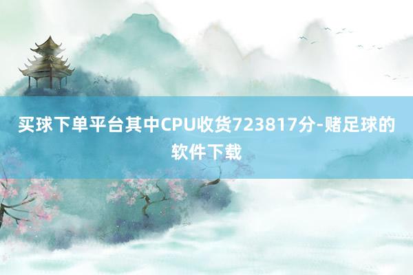 买球下单平台其中CPU收货723817分-赌足球的软件下载