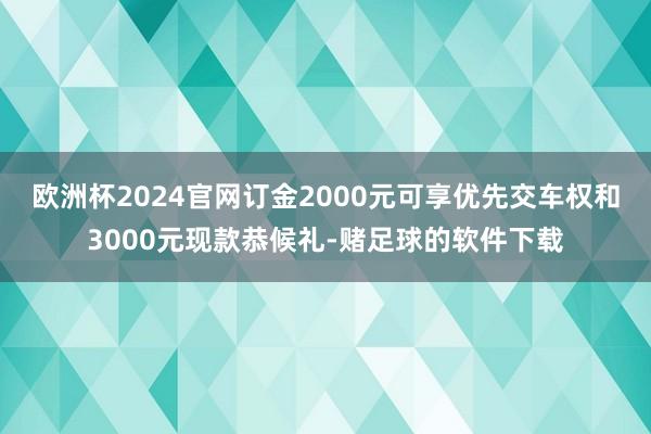 欧洲杯2024官网订金2000元可享优先交车权和3000元现款恭候礼-赌足球的软件下载