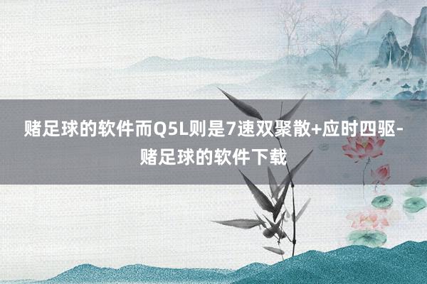 赌足球的软件而Q5L则是7速双聚散+应时四驱-赌足球的软件下载