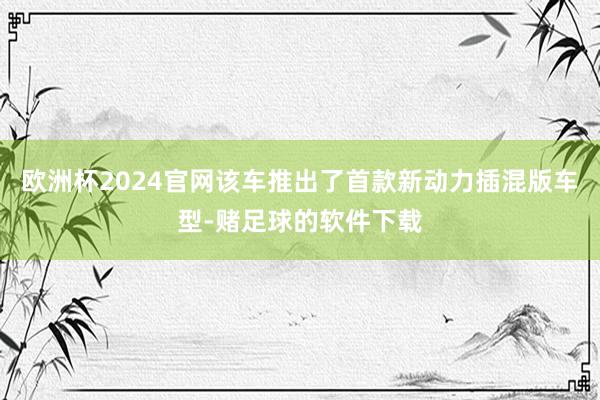 欧洲杯2024官网该车推出了首款新动力插混版车型-赌足球的软件下载