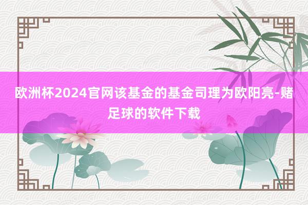 欧洲杯2024官网该基金的基金司理为欧阳亮-赌足球的软件下载