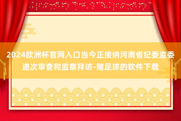 2024欧洲杯官网入口当今正接纳河南省纪委监委递次审查和监察拜访-赌足球的软件下载