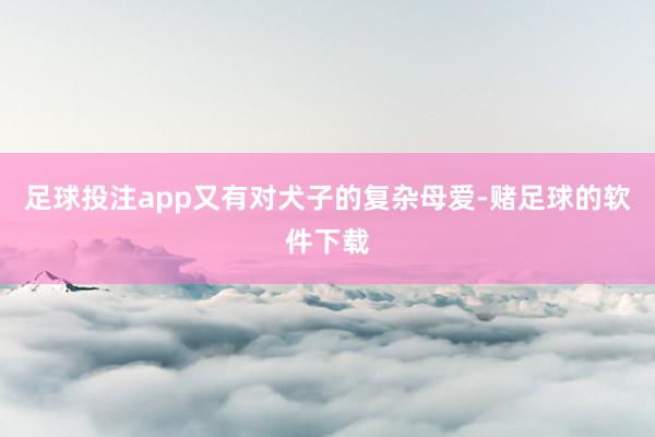 足球投注app又有对犬子的复杂母爱-赌足球的软件下载