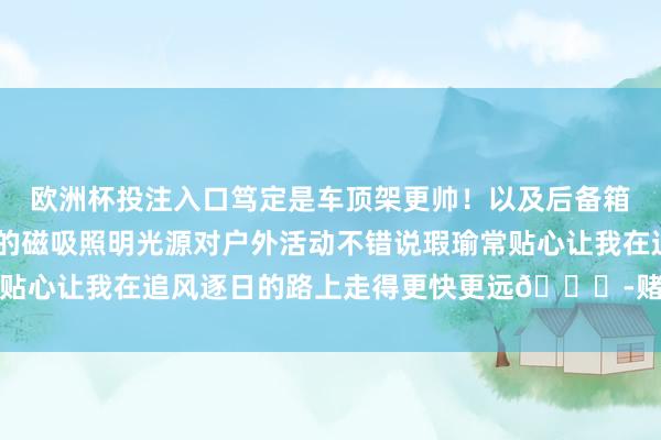 欧洲杯投注入口笃定是车顶架更帅！以及后备箱挂钩&可拆卸的磁吸照明光源对户外活动不错说瑕瑜常贴心让我在追风逐日的路上走得更快更远😂-赌足球的软件下载