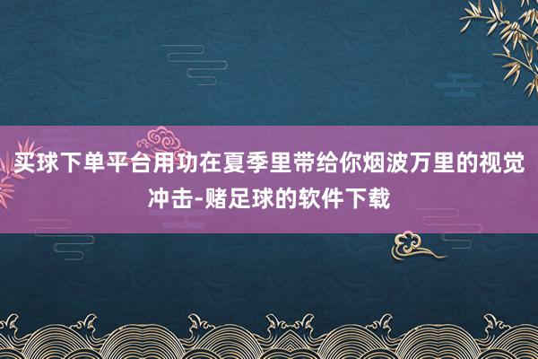 买球下单平台用功在夏季里带给你烟波万里的视觉冲击-赌足球的软件下载