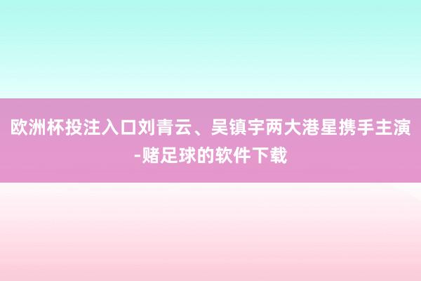 欧洲杯投注入口刘青云、吴镇宇两大港星携手主演-赌足球的软件下载