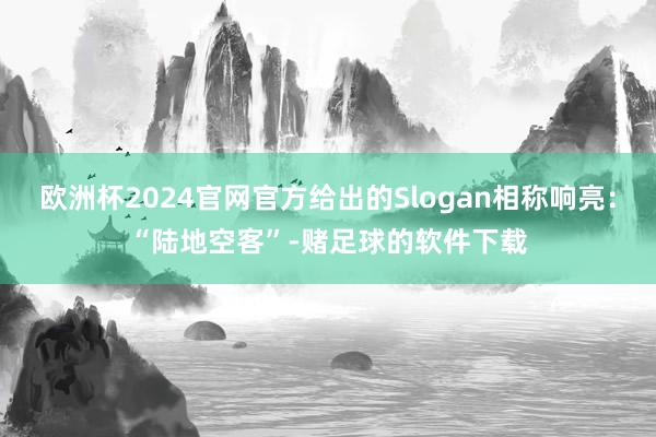 欧洲杯2024官网官方给出的Slogan相称响亮：“陆地空客”-赌足球的软件下载