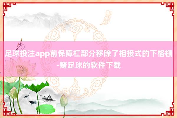 足球投注app前保障杠部分移除了相接式的下格栅-赌足球的软件下载