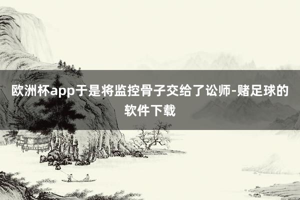 欧洲杯app于是将监控骨子交给了讼师-赌足球的软件下载