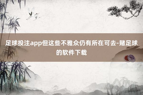 足球投注app但这些不雅众仍有所在可去-赌足球的软件下载