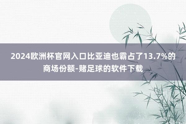 2024欧洲杯官网入口比亚迪也霸占了13.7%的商场份额-赌足球的软件下载