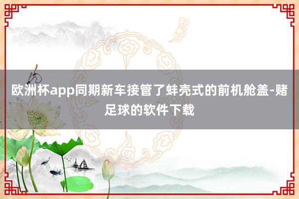 欧洲杯app同期新车接管了蚌壳式的前机舱盖-赌足球的软件下载