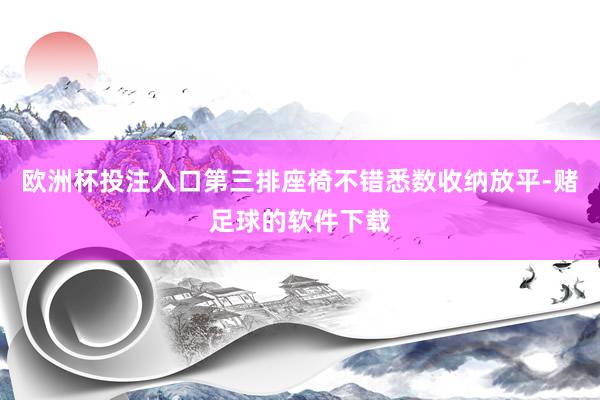 欧洲杯投注入口第三排座椅不错悉数收纳放平-赌足球的软件下载