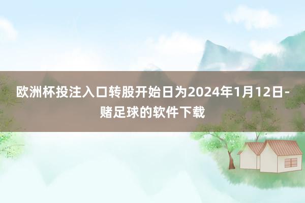 欧洲杯投注入口转股开始日为2024年1月12日-赌足球的软件下载