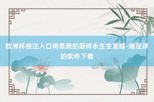 欧洲杯投注入口将晕厥的厨师永生生震醒-赌足球的软件下载