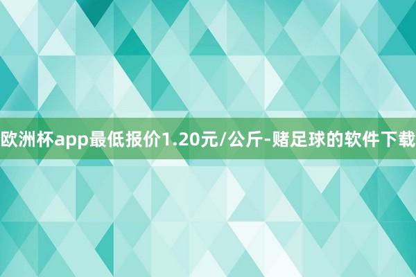 欧洲杯app最低报价1.20元/公斤-赌足球的软件下载