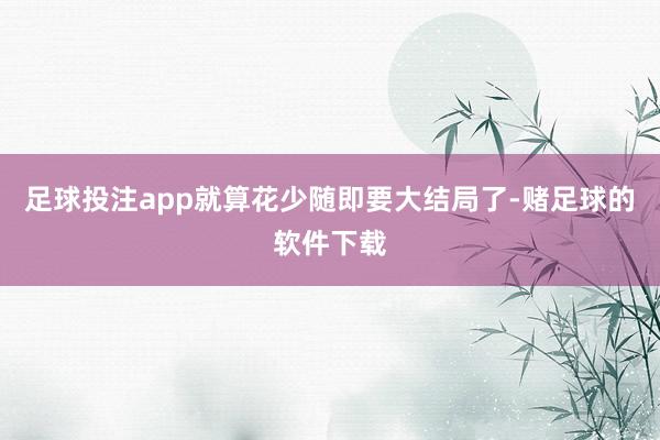 足球投注app就算花少随即要大结局了-赌足球的软件下载