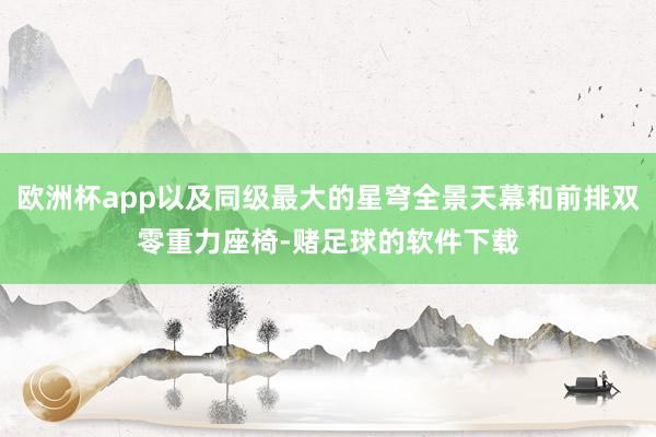 欧洲杯app以及同级最大的星穹全景天幕和前排双零重力座椅-赌足球的软件下载