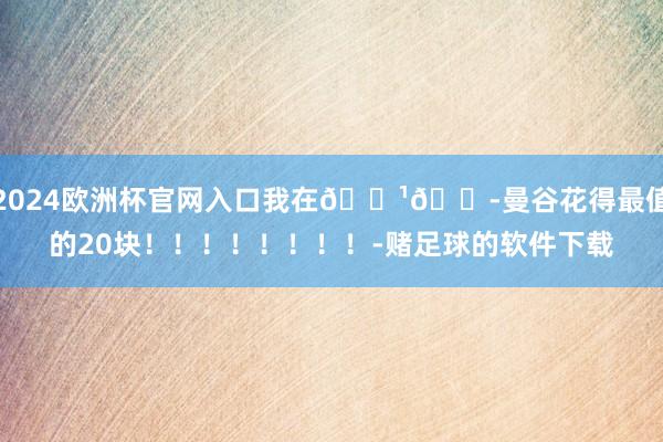 2024欧洲杯官网入口我在🇹🇭曼谷花得最值的20块！！！！！！！！-赌足球的软件下载