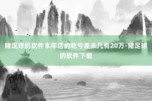 赌足球的软件本年店的吃亏差未几有20万-赌足球的软件下载