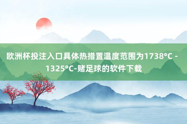 欧洲杯投注入口具体热措置温度范围为1738°C - 1325°C-赌足球的软件下载