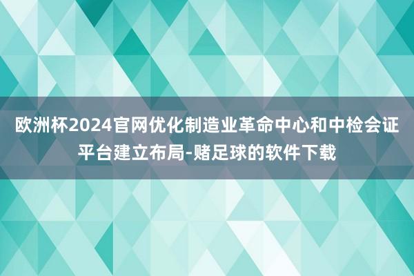 欧洲杯2024官网优化制造业革命中心和中检会证平台建立布局-赌足球的软件下载