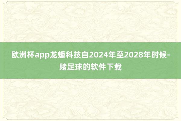 欧洲杯app龙蟠科技自2024年至2028年时候-赌足球的软件下载