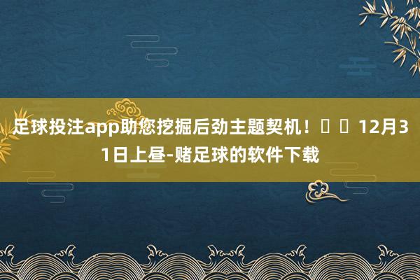 足球投注app助您挖掘后劲主题契机！		12月31日上昼-赌足球的软件下载