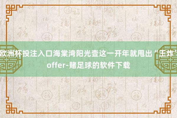 欧洲杯投注入口海棠湾阳光壹这一开年就甩出“王炸”offer-赌足球的软件下载