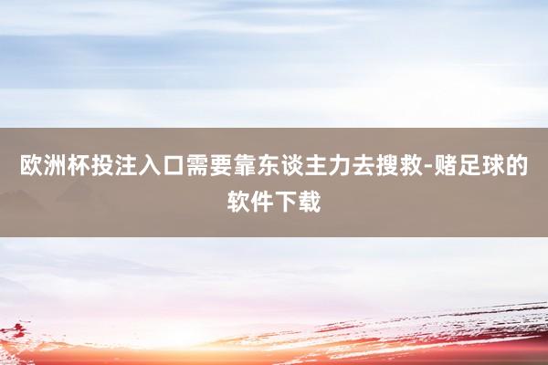 欧洲杯投注入口需要靠东谈主力去搜救-赌足球的软件下载