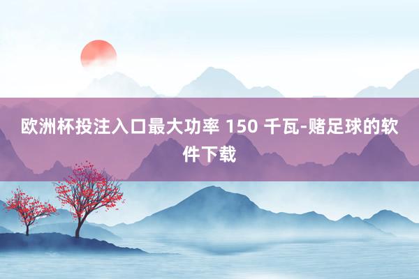 欧洲杯投注入口最大功率 150 千瓦-赌足球的软件下载